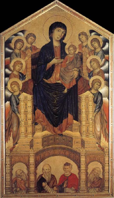 Cimabue Throning madonna with eight angels and four prophets Spain oil painting art
